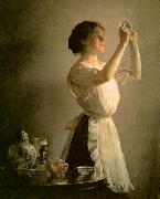 Joseph Decamp The Blue Cup Sweden oil painting reproduction